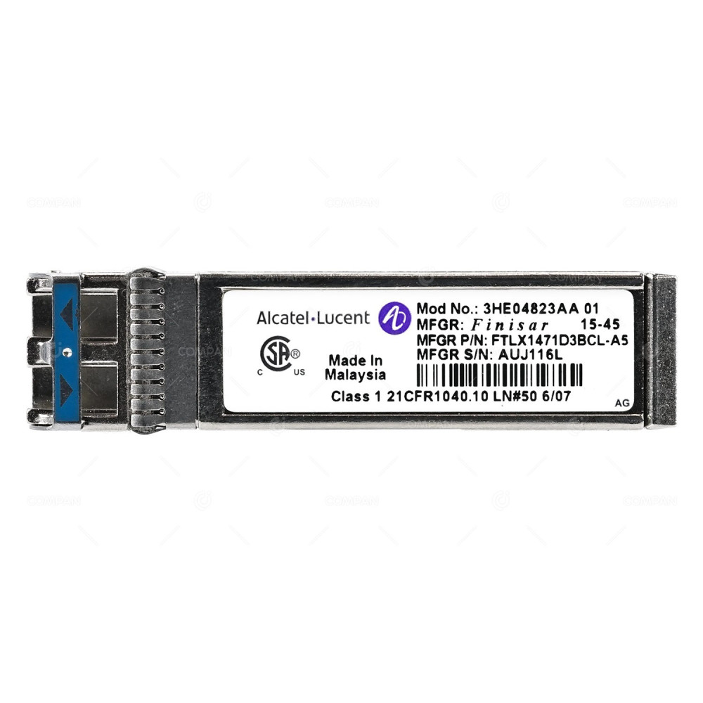 3HE04823AA NOKIA OPTICAL TRANSCEIVER LUCENT 10GBASE-LR SFP+ 1310NM 10KM DOM LC SMF FTLX1471D3BCL-A5