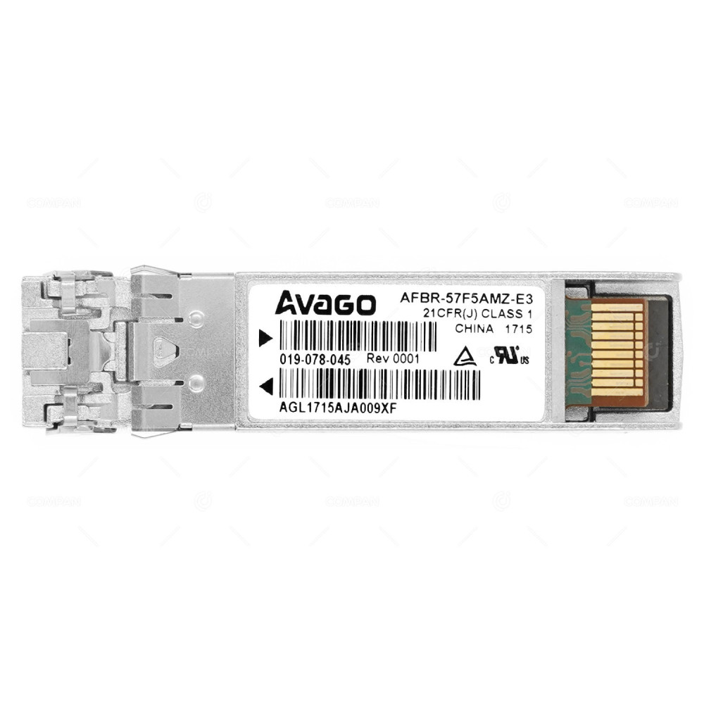 AFBR-57F5AMZ-E3 AVAGO 16GB SFP+ 850NM SW MULTI MODE OPTICAL TRANSCEIVER 019-078-045