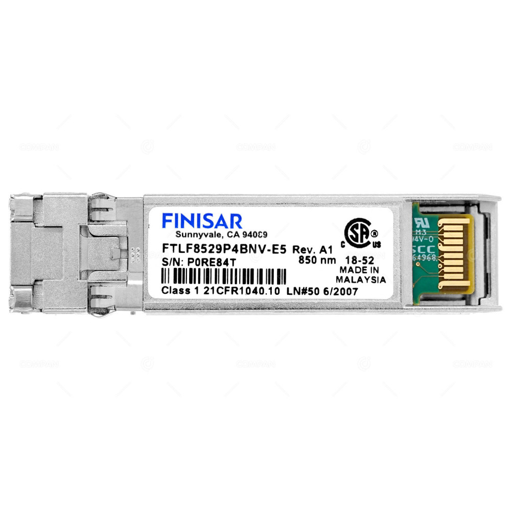 FTLF8529P4BNV-E5 FINISAR 16GB SFP+ SW FC 850NM OPTICAL TRANSCEIVER 21CFR1040.10