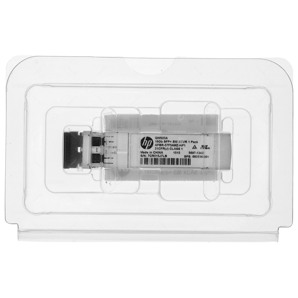 QW923A HP OPTICAL TRANSCEIVER 16GB SFP+ SW XCVR FC AFBR-57F5AMZ-HP1, 680536-001, QW923A-63001