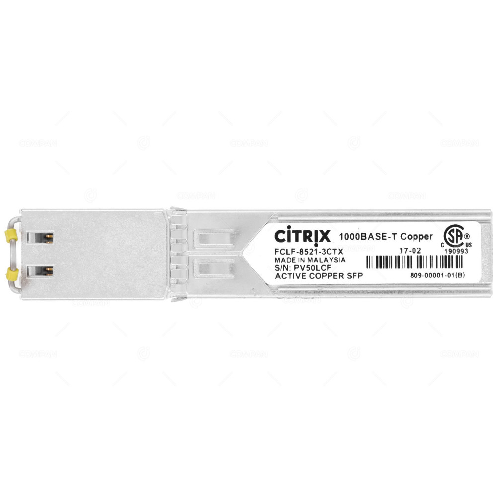 FCLF-8521-3CTX  / CITRIX COPPER TRANSCEIVER MODULE 1G SFP 100BASE-T RJ45 100M