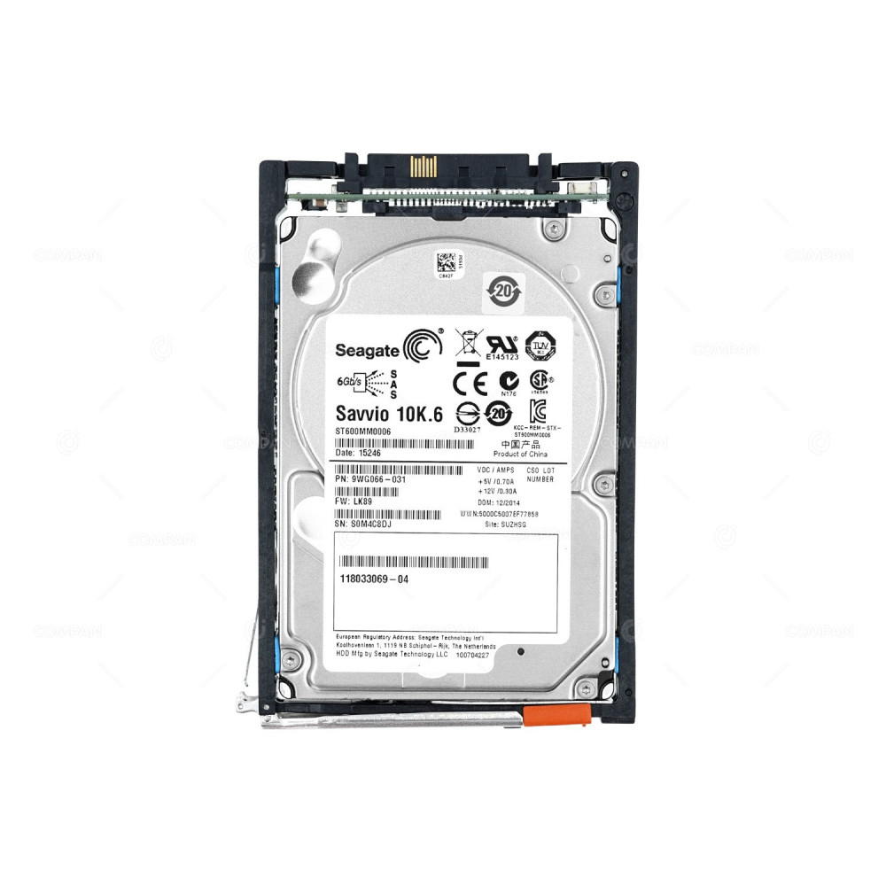 005050211 EMC HDD 600GB 10K SAS 6G 2.5" SFF HOT-SWAP FOR EMC VNX