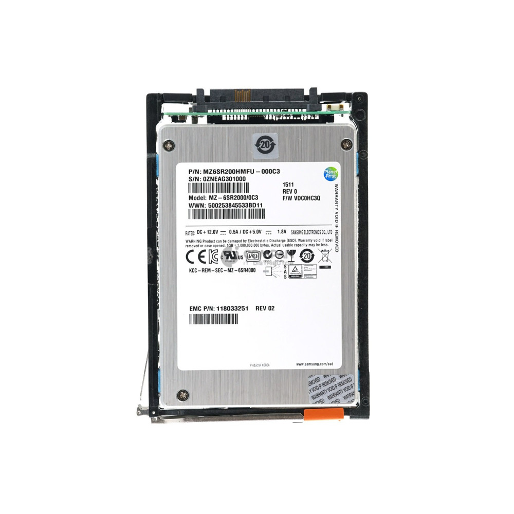 005050502 EMC SSD 200GB SAS 6G EFD 2.5" SFF HOT-SWAP FOR EMC VNX