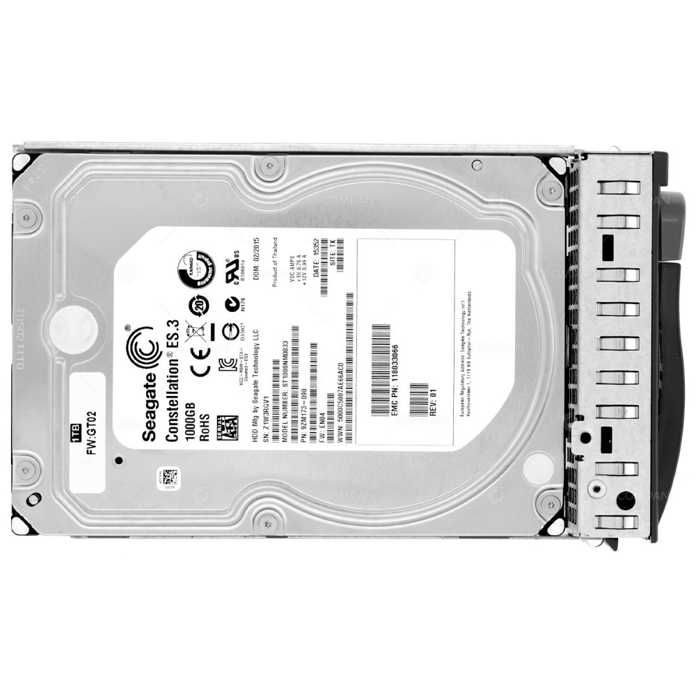 118033066 EMC HDD 1TB 7.2K SATA 6G 3.5" LFF FOR EMC STORAGE ARRAY DD670