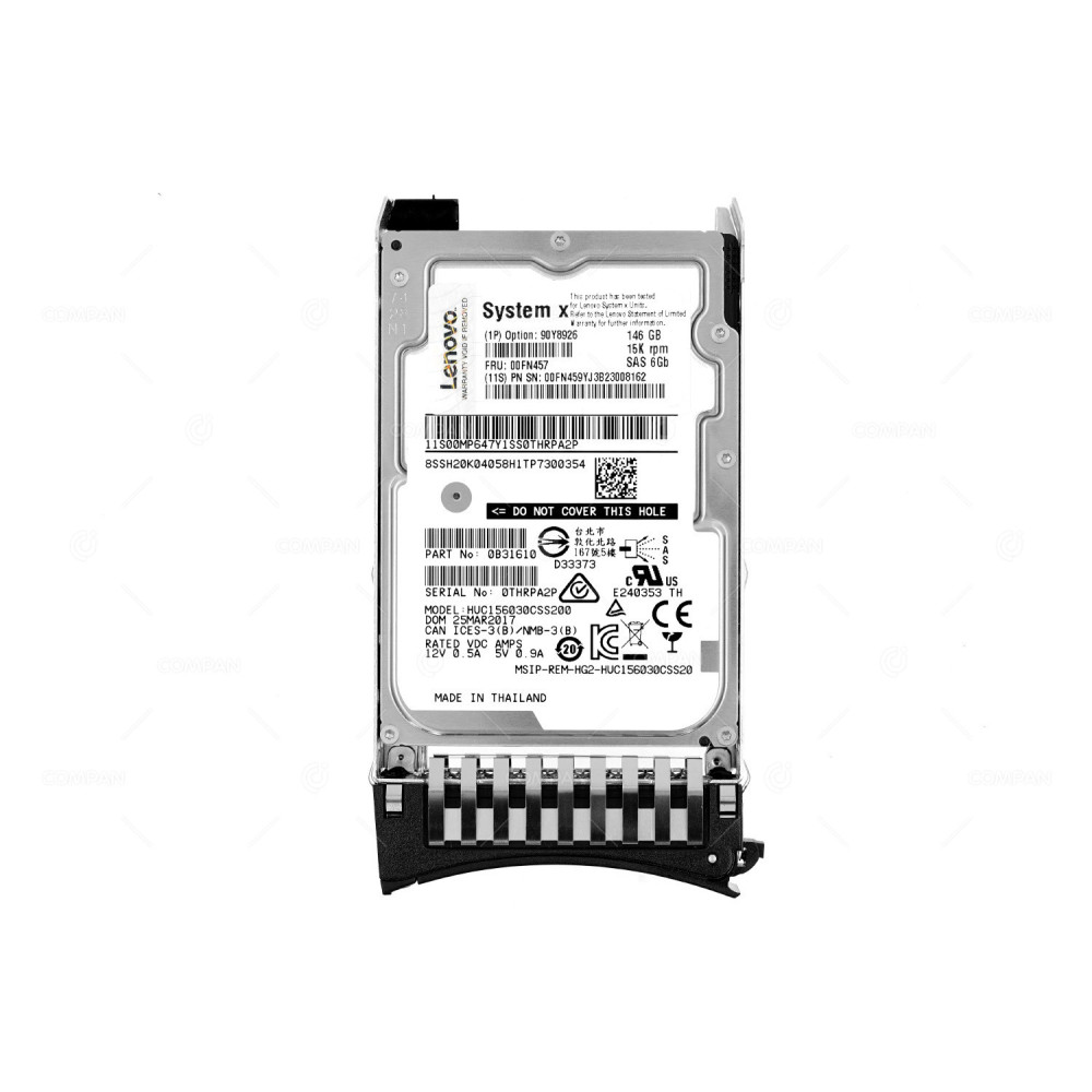 00FN457 IBM HDD 146GB 15K SAS 6G 2.5" SFF