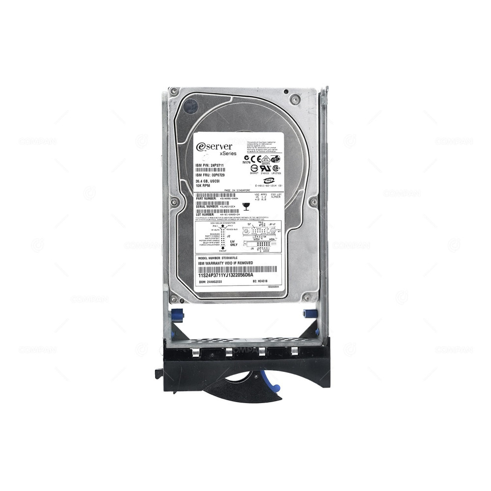 32P0729 IBM 36GB 10K U320 SCSI 3.5 LFF HOT-SWAP