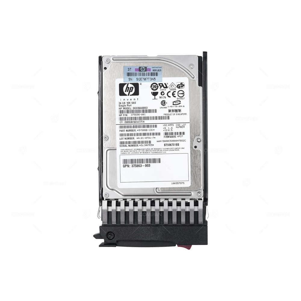 376596-001 HP HDD 36GB 10K SAS 3G 2.5" SFF HOT-SWAP