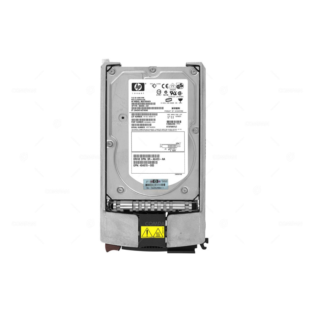 404709-001 HP 72.8GB 10K U320 SCSI 3.5 LFF HOT-SWAP