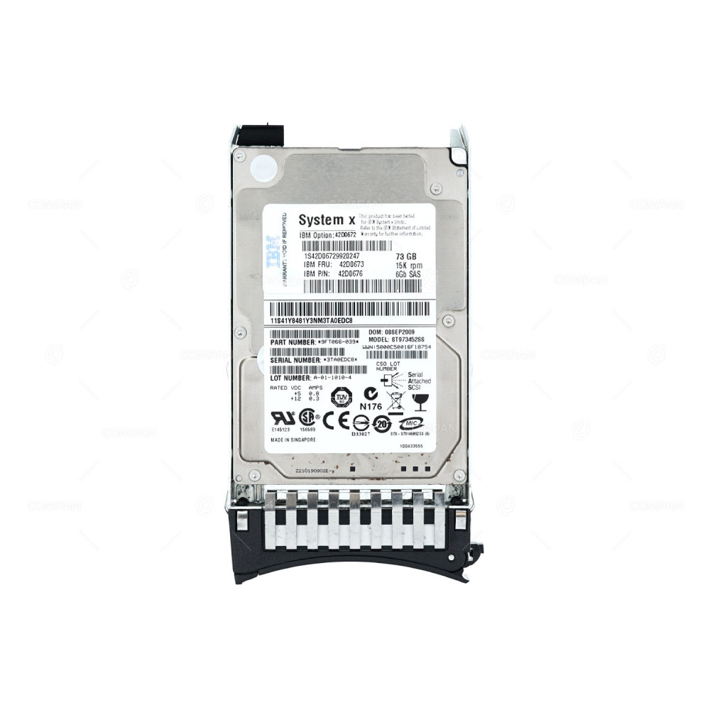 42D0673 IBM 73GB 15K 6G SAS 2.5 SFF HOT-SWAP