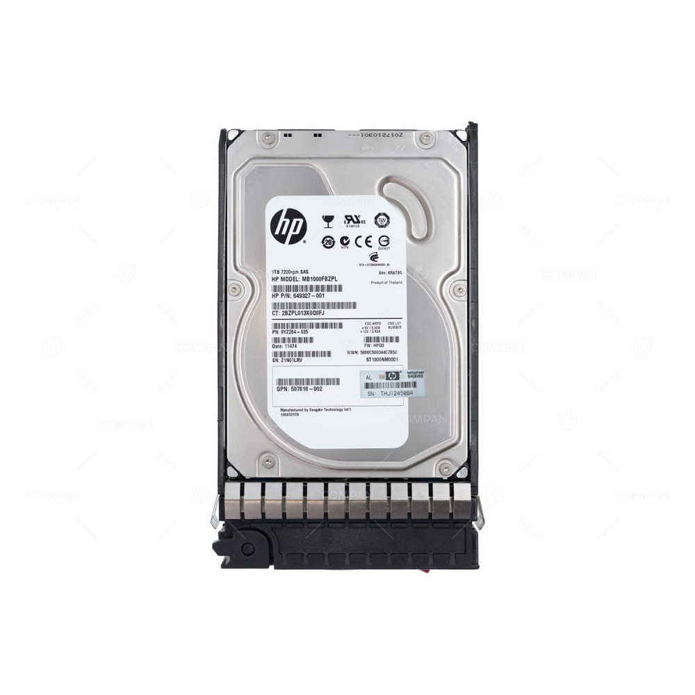 508011-001 HP HDD 1TB 7.2K SAS 6G 3.5" LFF HOT-SWAP