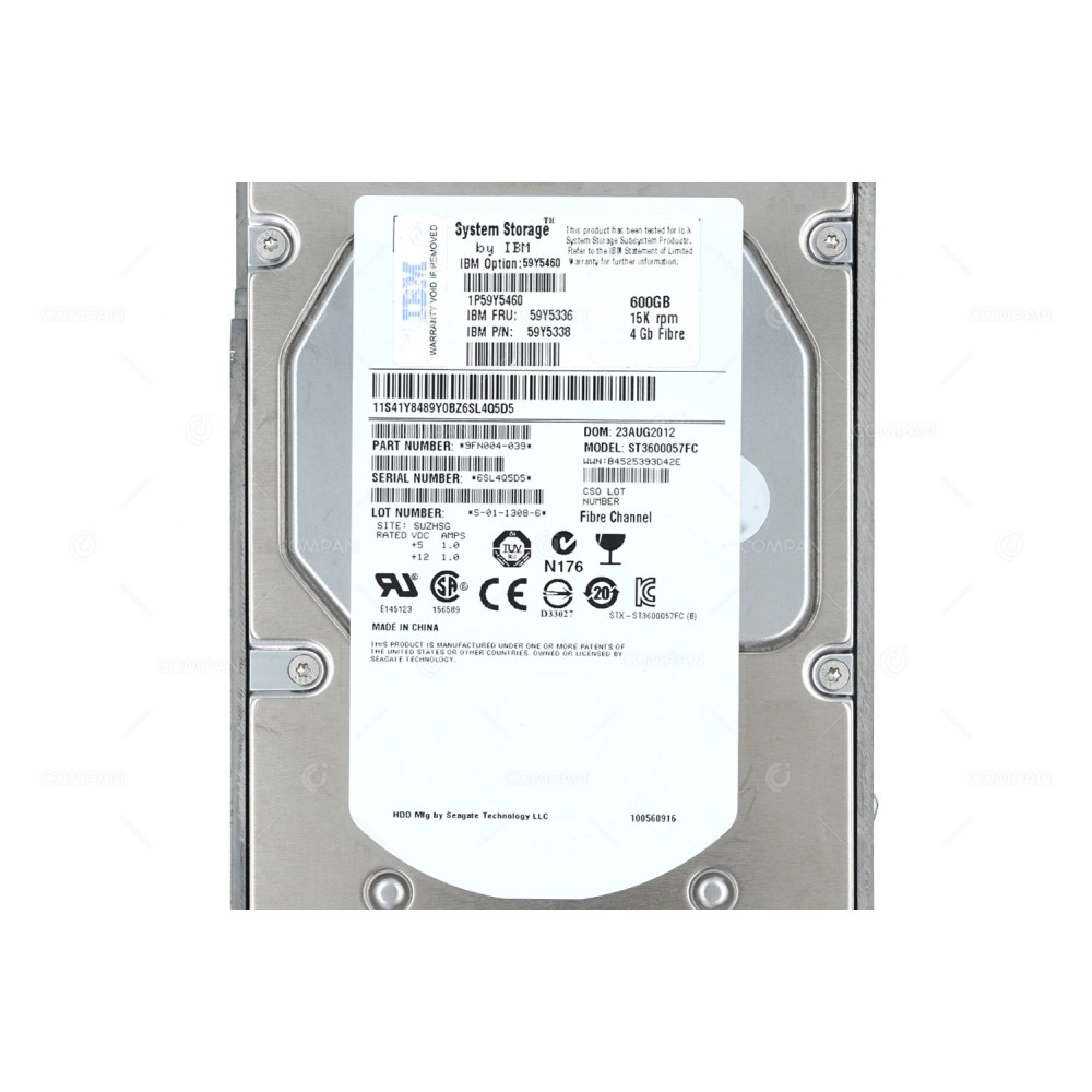 59Y5336 IBM HDD 600GB 15K FC 4G 3.5" LFF HOT-SWAP