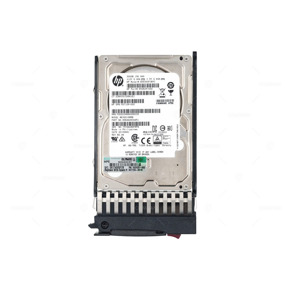 627195-001 HP HDD 300GB / 15K / SAS 6G / 2.5" SFF / HOT-SWAP