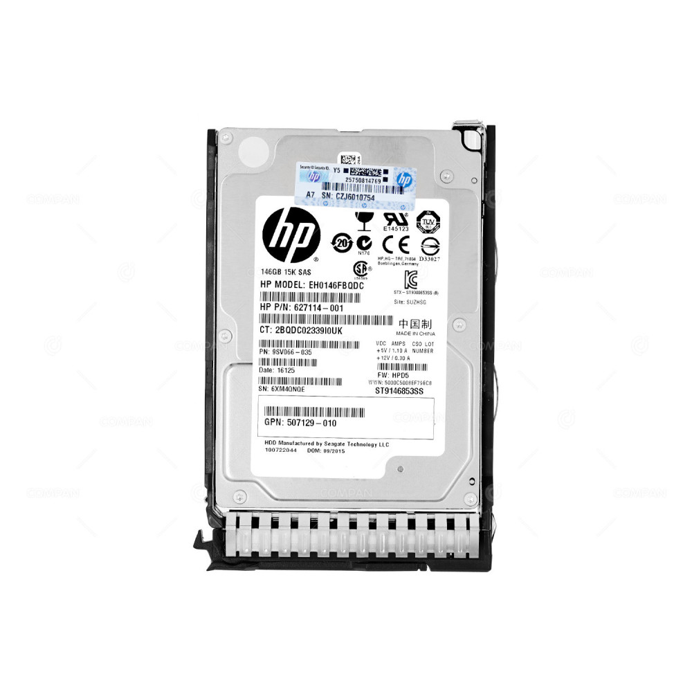 653950-001 HP HDD 146GB / 15K / SAS 6G / 2.5" SFF / HOT-SWAP