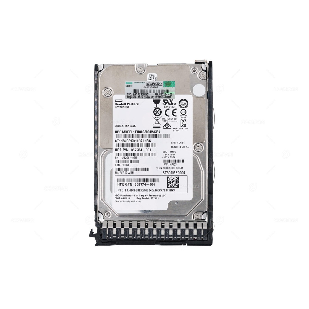 653960-001 HP HDD 300GB 15K SAS 6G 2.5" SFF HOT-SWAP