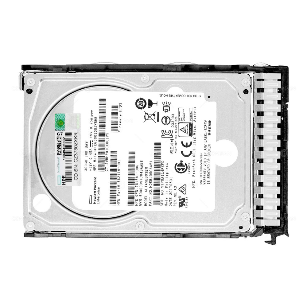 785410-001 HP HARD DRIVE 300GB 10K 12G SAS 2.5 SFF HOT-SWAP 785067-B21