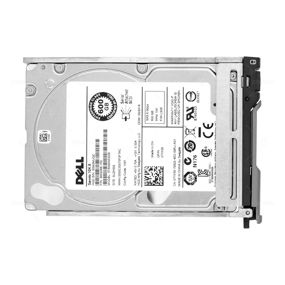 7YX58 DELL HDD 600GB 10K SAS 6G 2.5" SFF HOT-SWAP