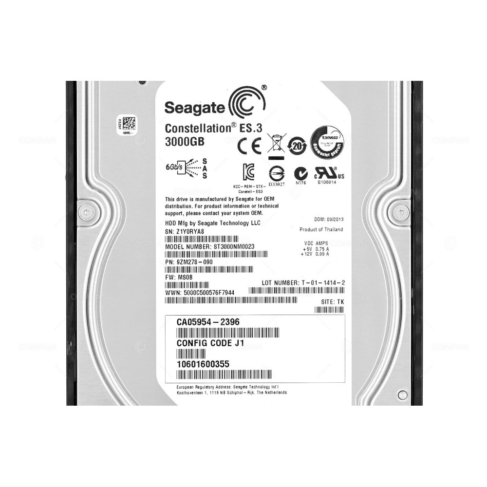 CA07339-E063  FUJITSU HARD DRIVE 3TB 7.2K 6G NL-SAS 3.5 LFF HOT-SWAP FOR ETERNUS DX S2
