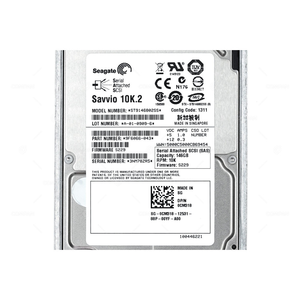 CM318 DELL HDD 146GB 10K SAS 3G 2.5" SFF HOT-SWAP
