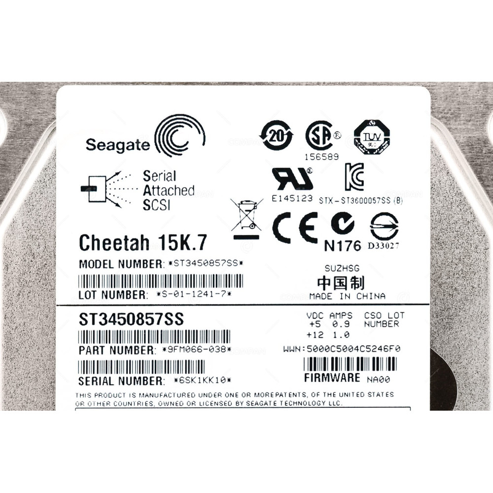 ST3450857SS SEAGATE 450GB 15K 6G SAS 3.5 LFF HOT-SWAP