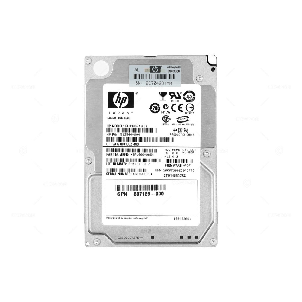 ST9146852SS SEAGATE HDD 146GB 15K SAS 6G 2.5" SFF HOT-SWAP