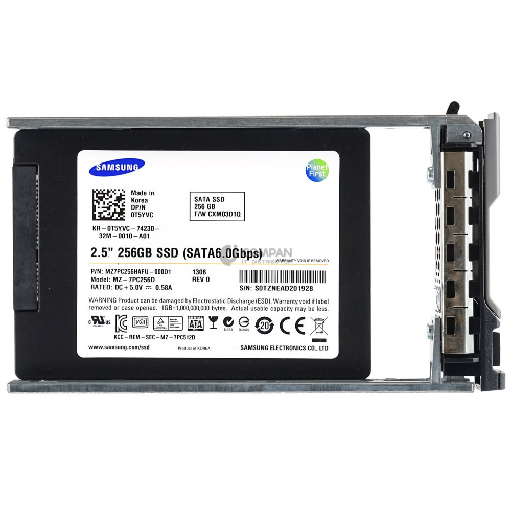 T5YVC DELL 256GB 6G SATA SSD 2.5 SFF HOT-SWAP