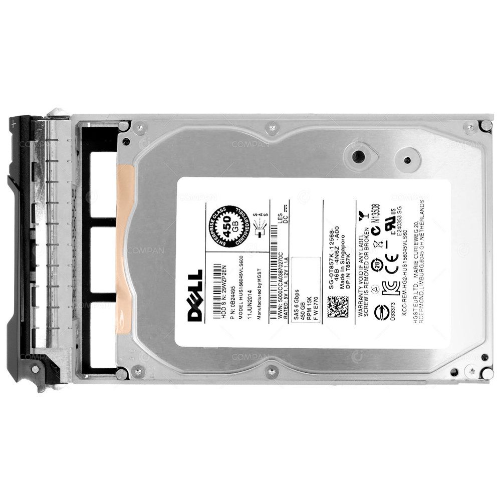 T857K DELL 450GB 15K 6G SAS 3.5 LFF HOT-SWAP