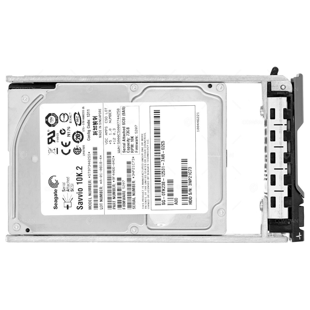 TK238 DELL 73GB 10K 3G SAS 2.5 SFF HOT-SWAP