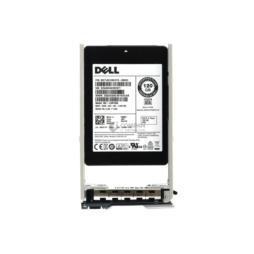 WRTYP DELL 120GB 6G SSD SATA 2.5 SFF HOT-SWAP