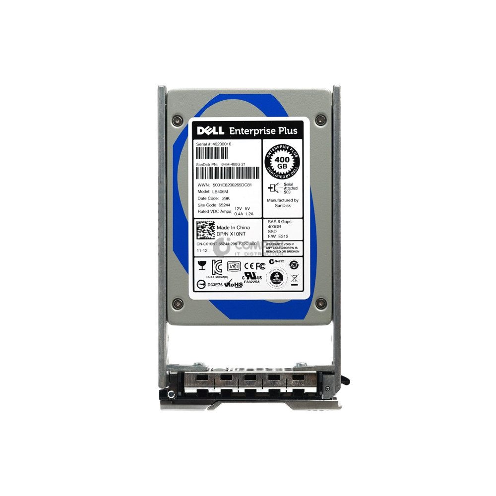 X10NT DELL 400GB SAS 6G 2.5" SFF HOT-SWAP FOR DELL EQUALLOGIC