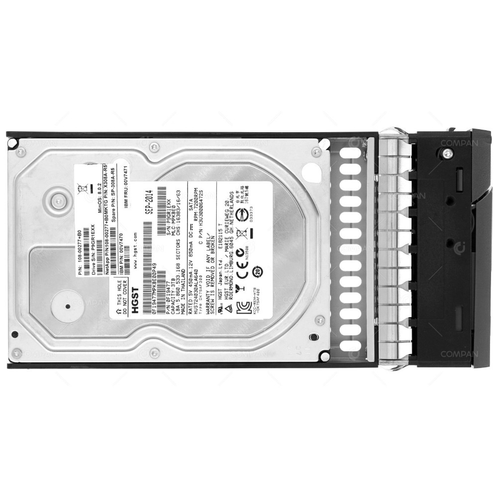 X308A-R5 NETAPP HDD 3TB / 7.2K / SATA 6G / 3.5" LFF / FOR DS4346 DS4246