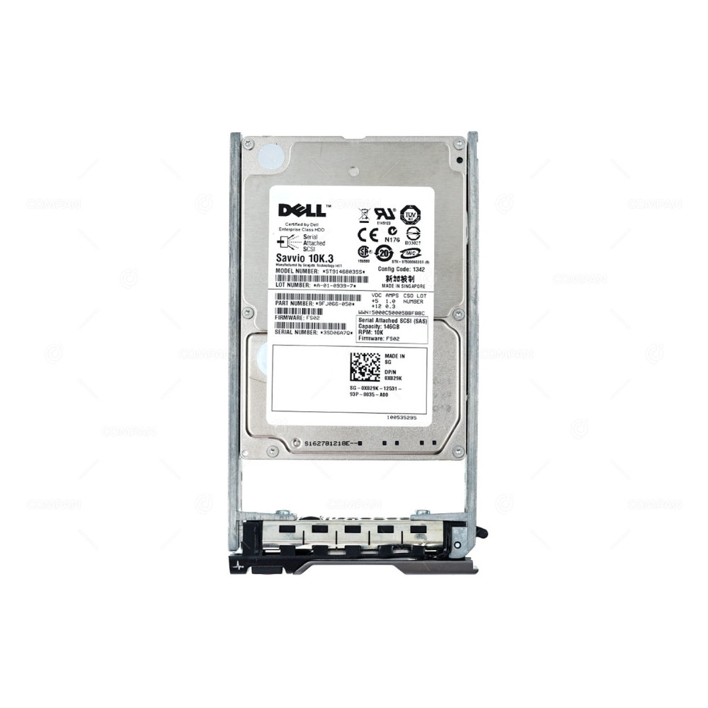 X829K DELL 146GB 10K 6G SAS 2.5 SFF HOT-SWAP