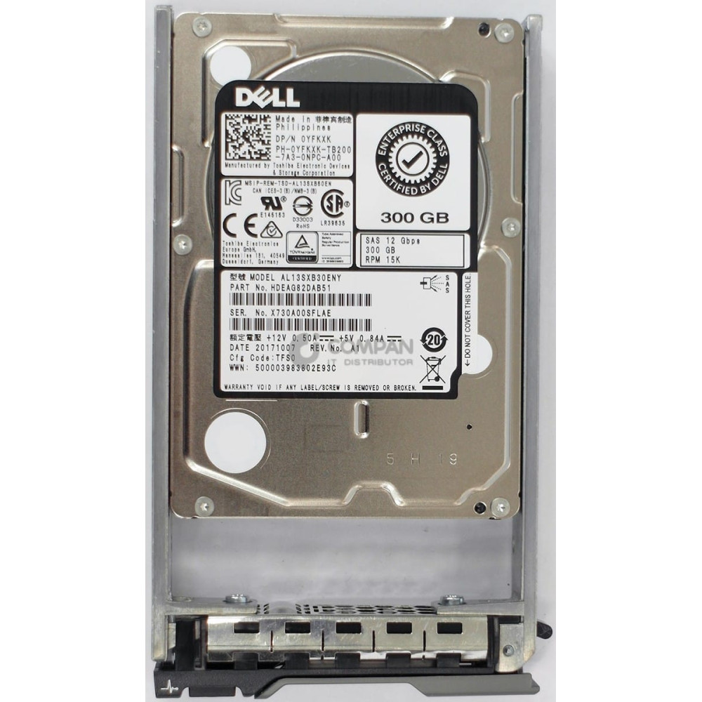 YFKXK DELL HDD 300GB 15K SAS 12G 3.5" LFF HOT-SWAP