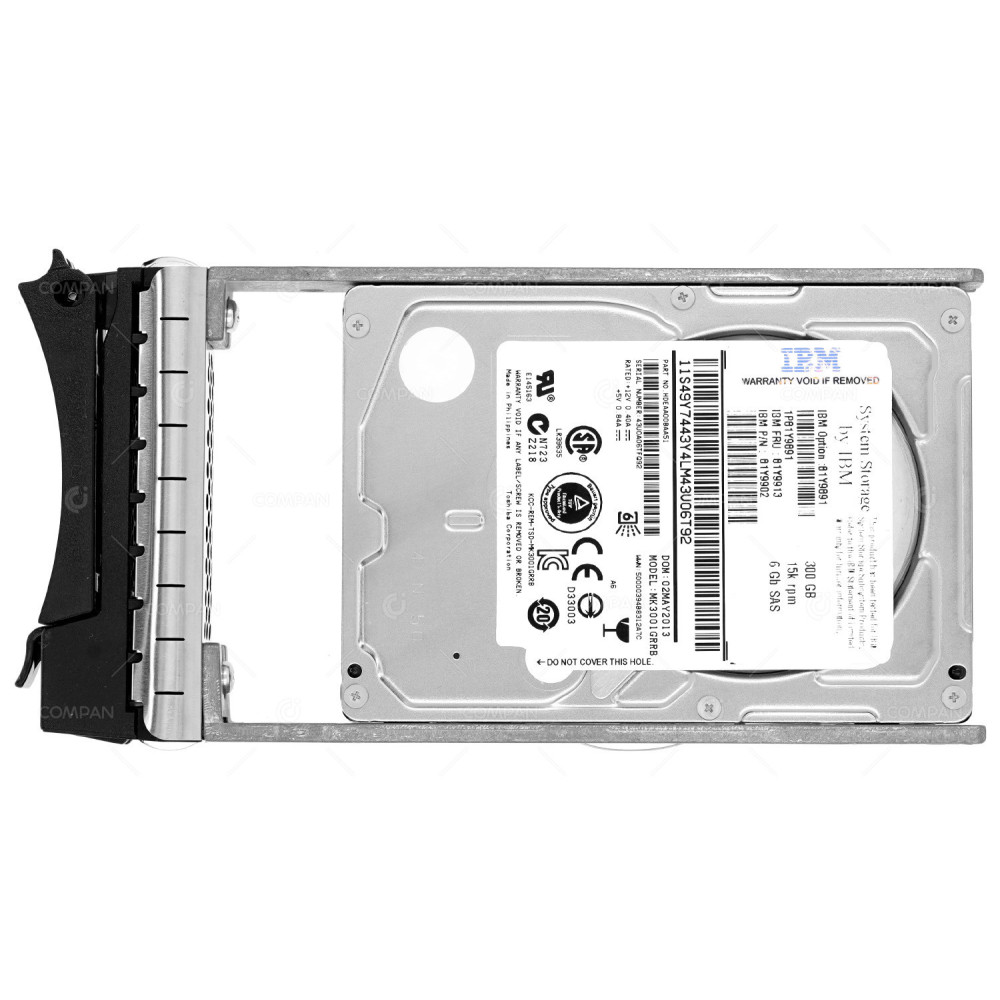 81Y9913 IBM 300GB 15K 6G SAS 2.5 SFF HOT-SWAP FOR DS3524 EXP3524