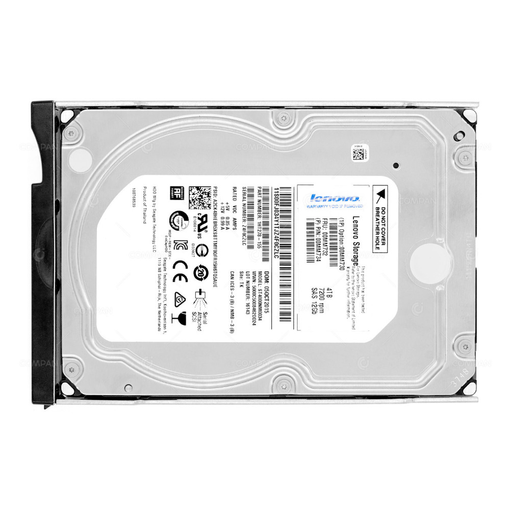 00MM732 LENOVO 4TB 7.2K 12G 3.5 SAS HOT-SWAP E1012 S2200