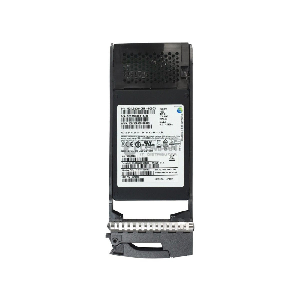 X447A-R6 NETAPP HARD DRIVE 800GB 12G SAS SSD FOR DS2246