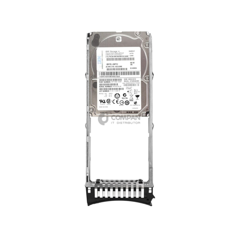 45W7731 IBM HARD DRIVE 450GB 10K 6G 2.5 SAS SFF SED HOT-SWAP
