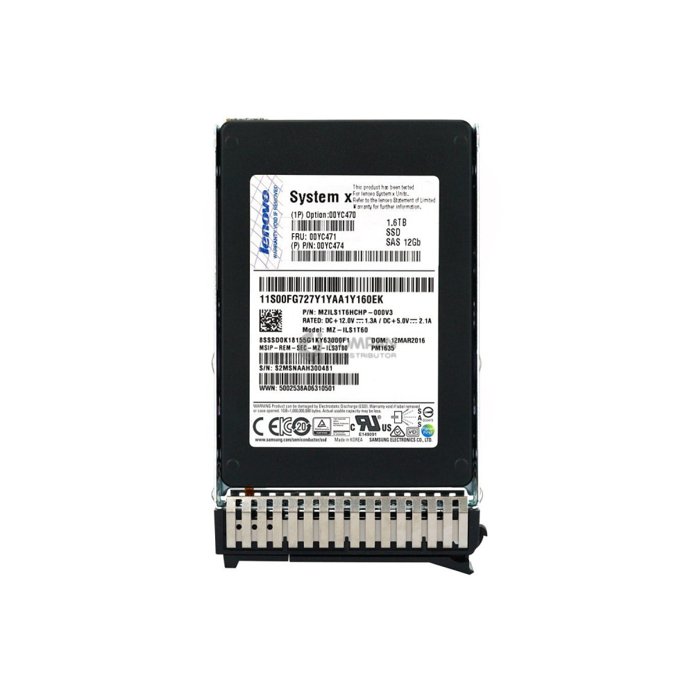 00YC471 LENOVO SSD 1.6TB SAS 12G MLC 2.5" SFF HOT-SWAP