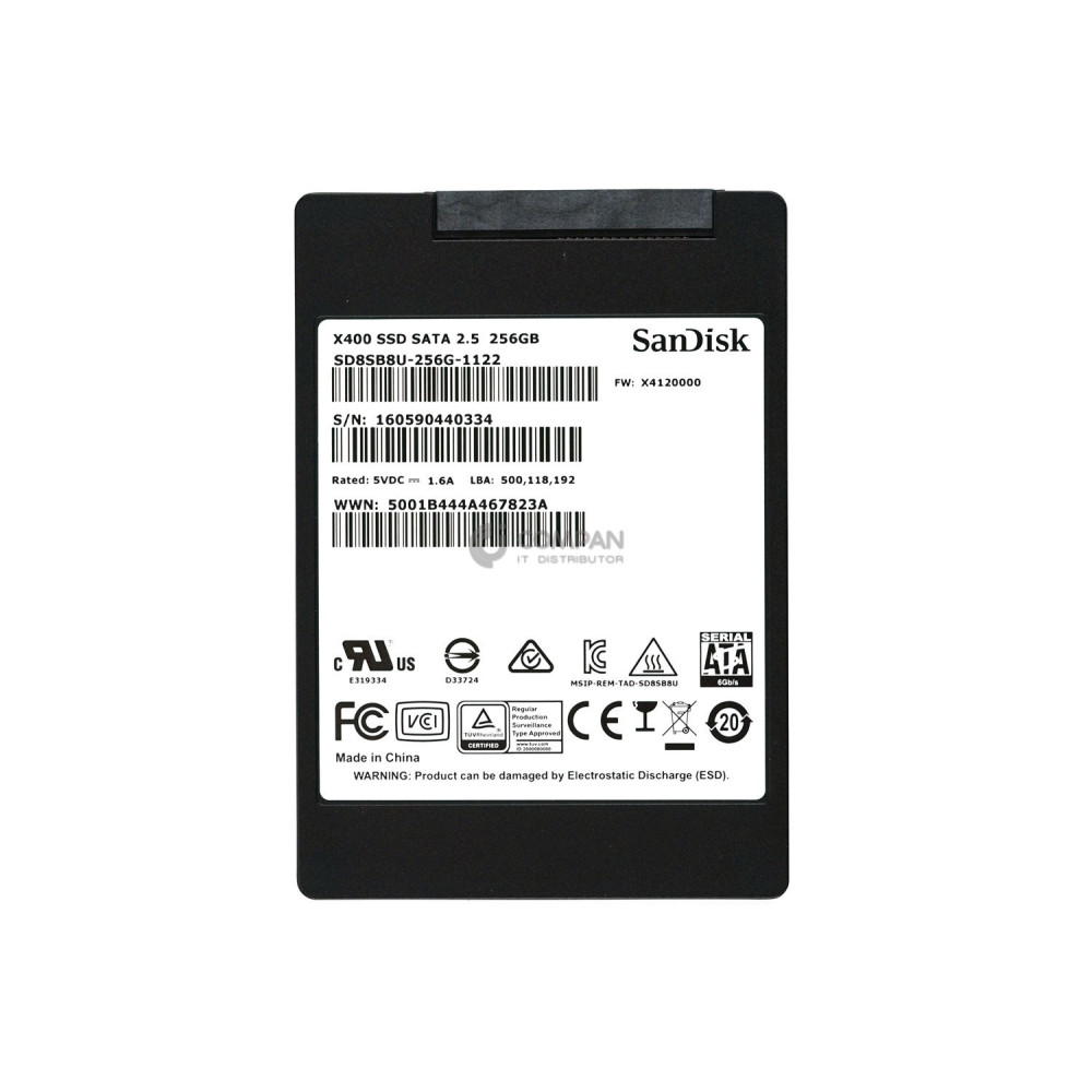 SD8SB8U-256G-1122 SANDISK SSD 256GB SSD SATA 2.5" SFF