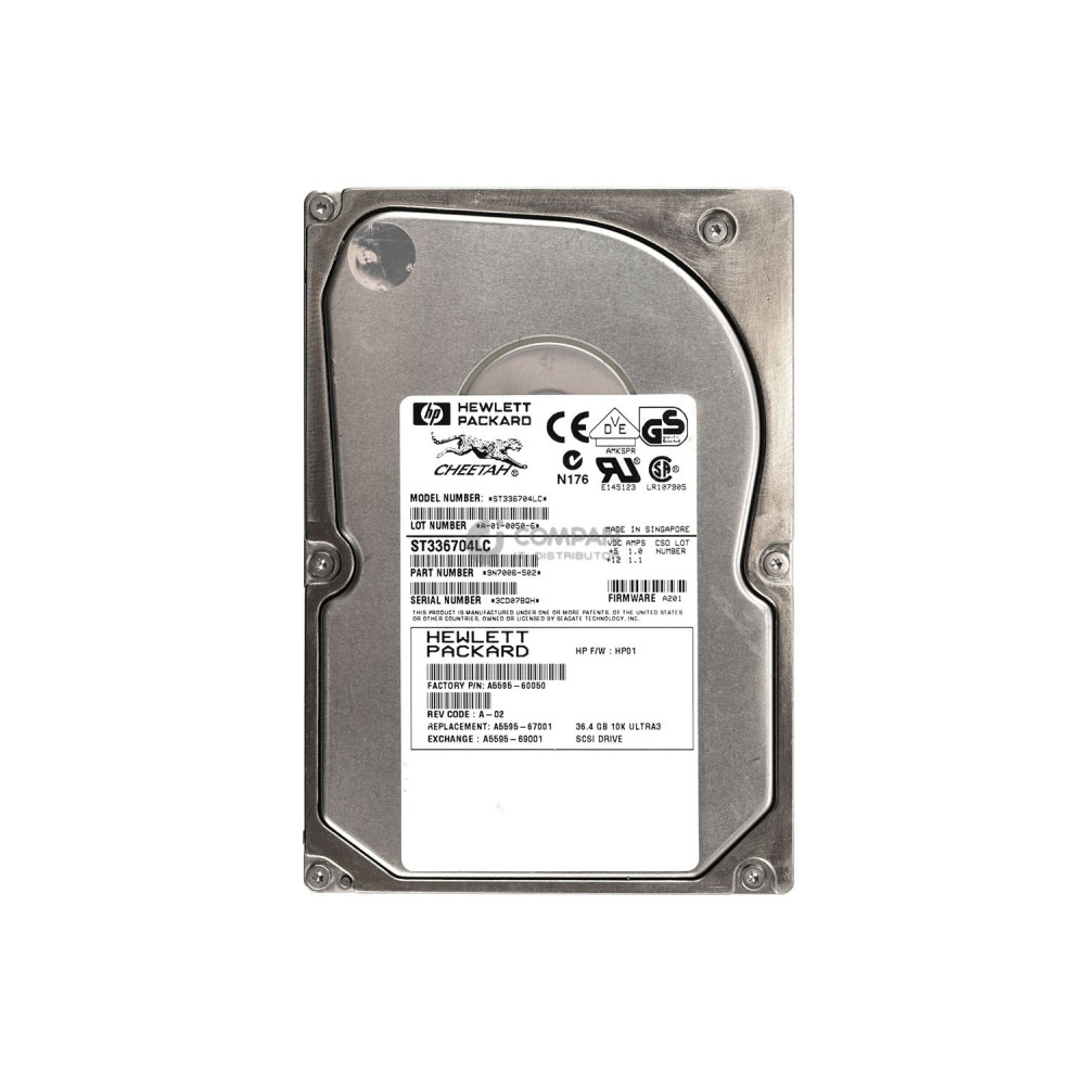 ST336704LCV SEAGATE HARD DRIVE 36GB 10K U320 3.5 SCSI