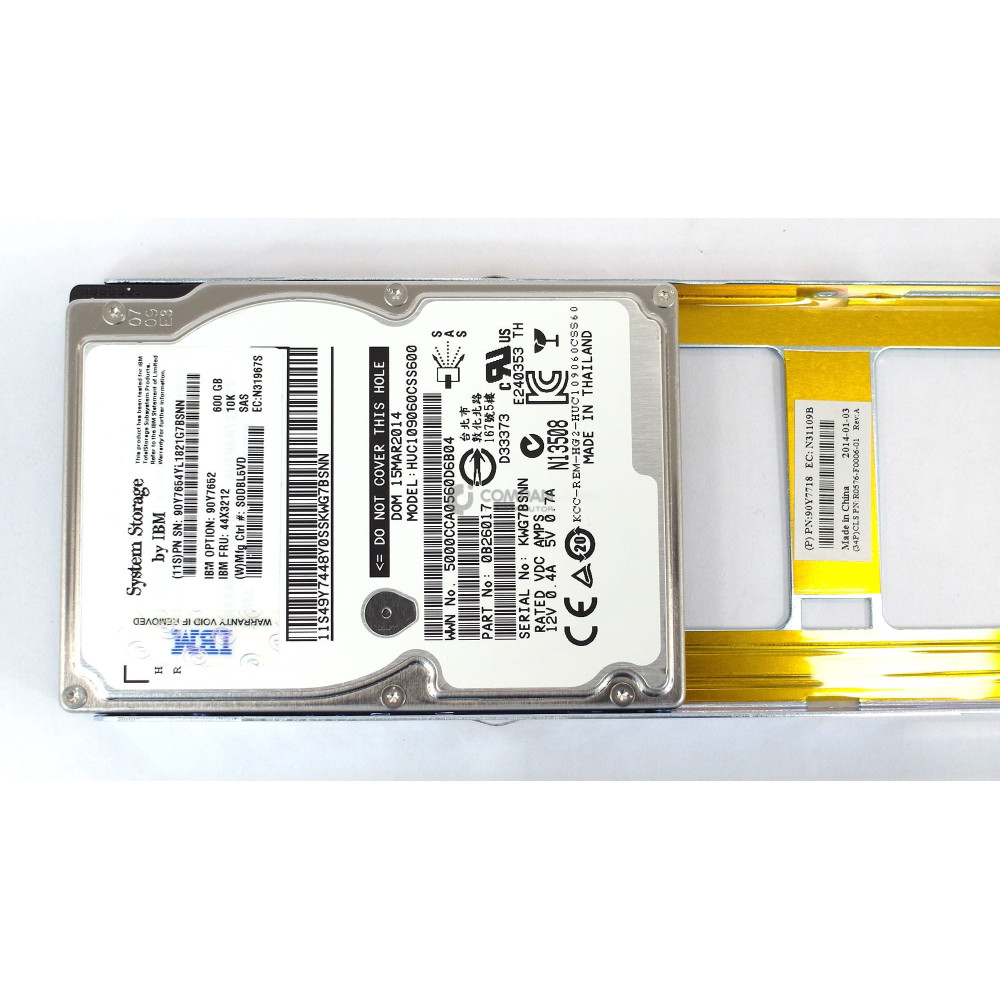 44X3212 IBM HDD 600GB 10K SAS 6G 2.5" SFF HOT-SWAP FOR STORWIZE V7000