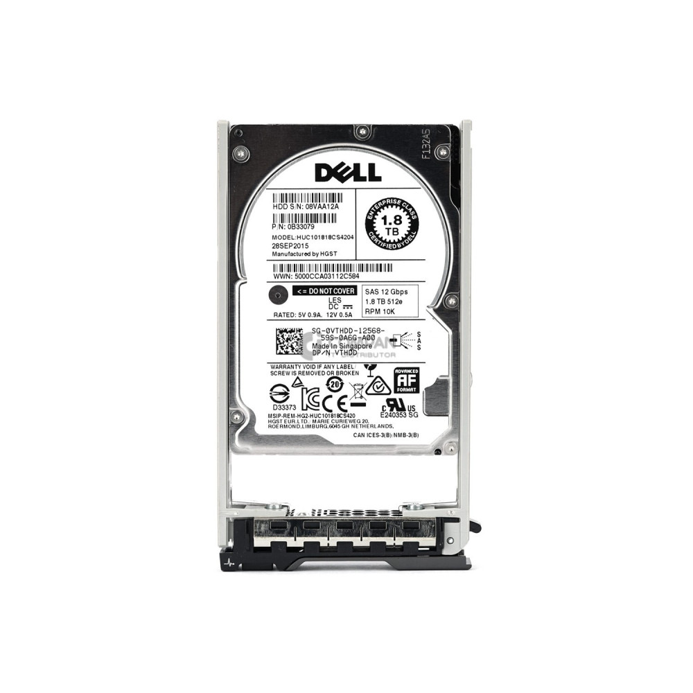 VTHDD DELL HDD 1.8TB 10K SAS 12G 2.5" SFF 512E