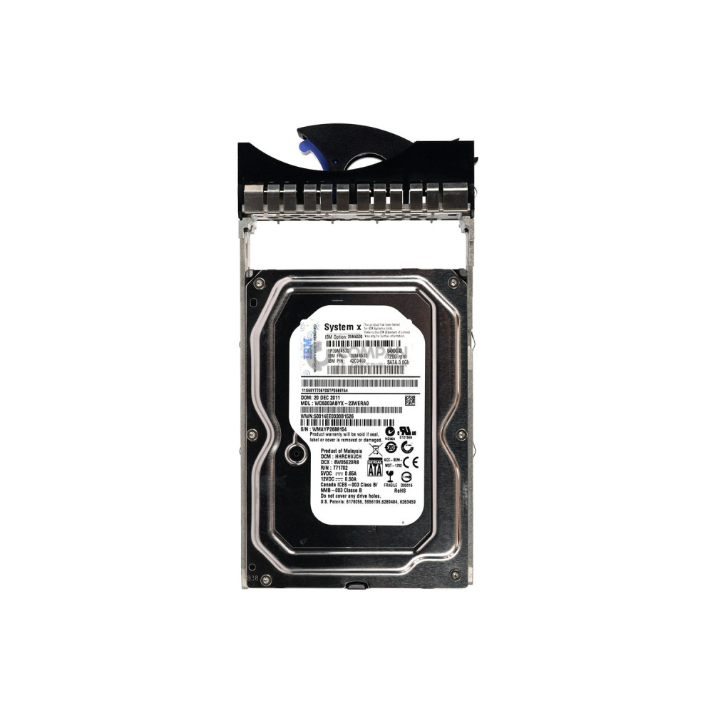 39M4533 IBM 500GB 7.2K 3G SATA 3.5 HOT-SWAP