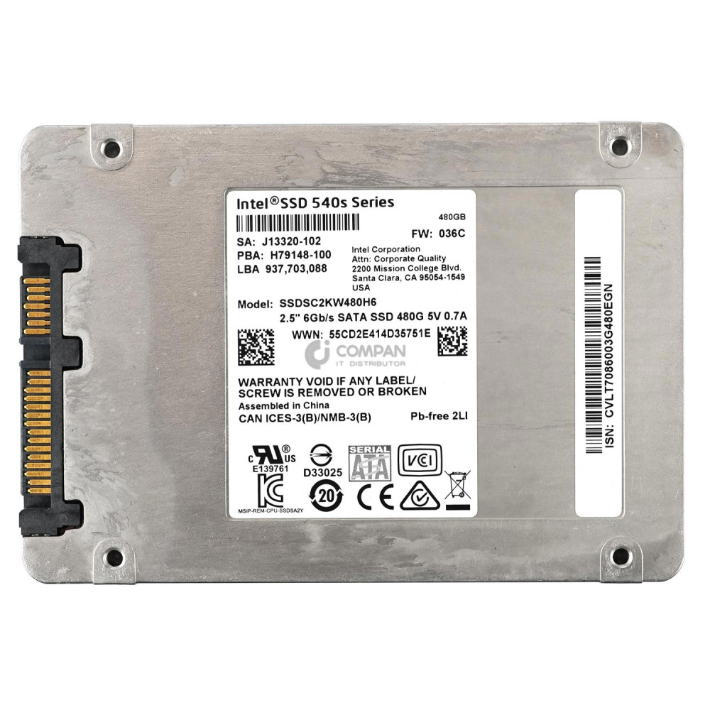 SSDSC2KW480H6 INTEL SSD 480GB SATA 6G 2.5" SFF