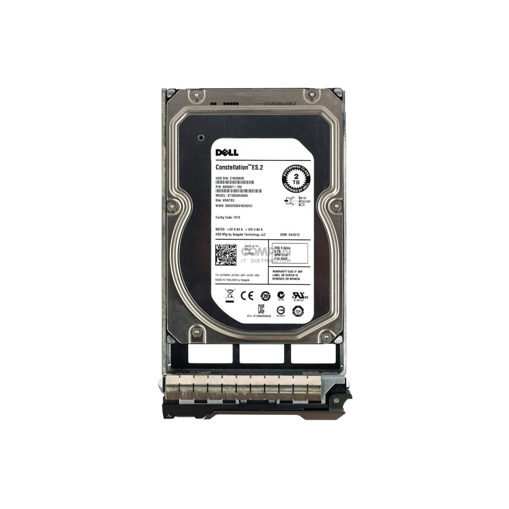 1D9NN DELL HARD DRIVE 2TB 7.2K 6G 3.5 SAS