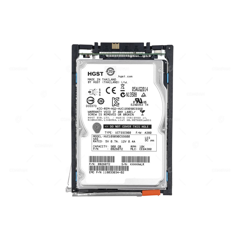 005050349 EMC HDD 900GB / 10K / SAS 6G / 2.5" SFF / HOT-SWAP / FOR VNX STORAGE