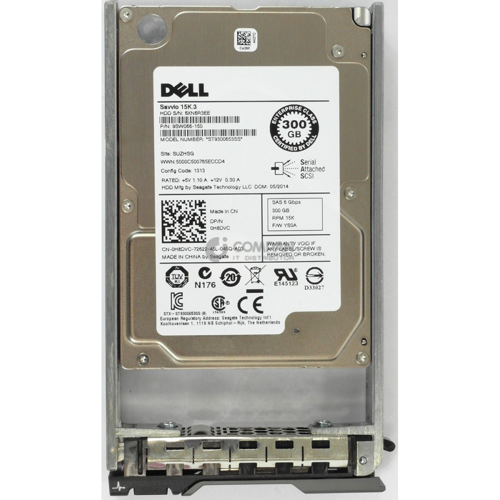 H8DVC DELL HDD 300GB 15K SAS 6G 2.5" SFF HOT-SWAP