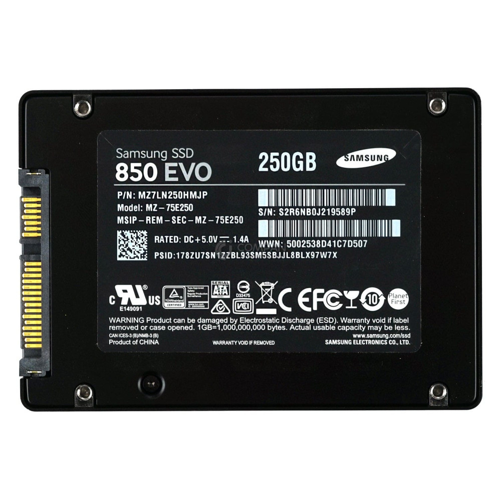 MZ-75E250 SAMSUNG HARD DRIVE 850 EVO 250GB 2.5 SATA SSD