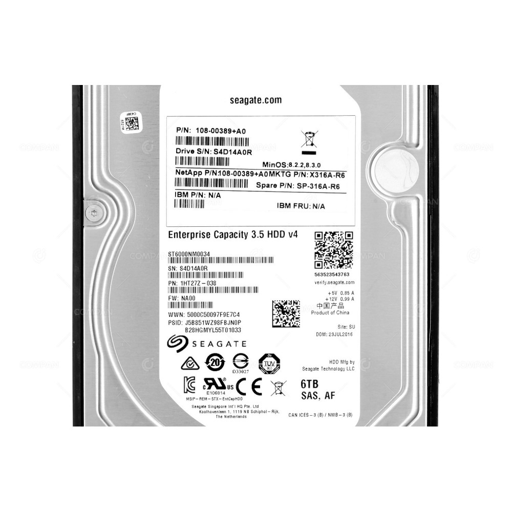 X316A-R6 NETAPP 6TB 7.2K 12G NL-SAS 3.5 LFF DS4246 FAS22XX FAS25XX