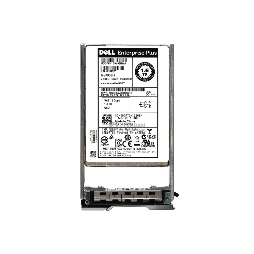 DGTT2 DELL 1.6TB 12G SAS SSD RI 2.5 SFF HOT-SWAP COMPELLENT