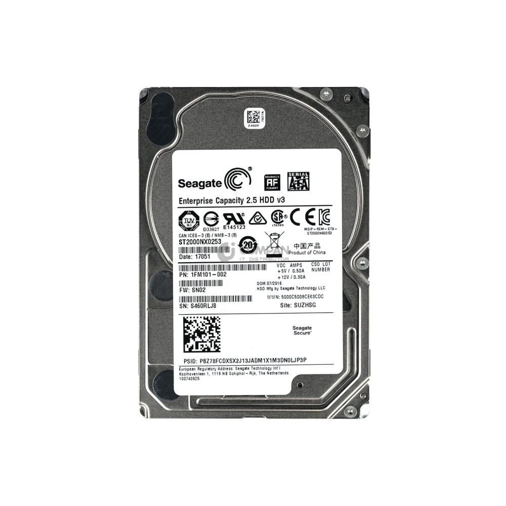 ST2000NX0253 SEAGATE HARD DRIVE  2TB 7.2K 6G 2.5 SATA